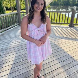 TCEC:Pink Plaid Sundress